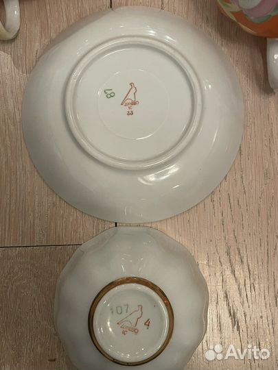 Сервиз чайный Золотой Олень, СССР Дулёво