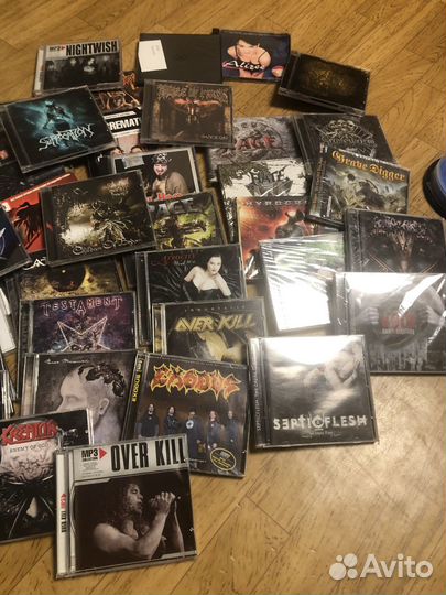 CD и DVD диски с рок-музыкой, коллекция 53 штуки