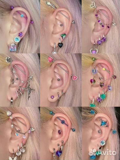 Модель на классический пирсинг