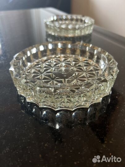 Хрустальная пепельница СССР, подсвечник