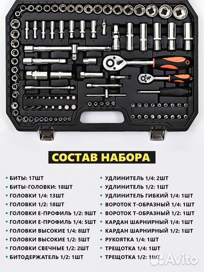 Набор инструментов 142 предмета