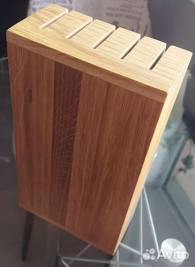 Подставка для ножей из дуба на 5 отверстий