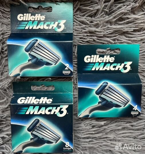 Gillette mach3 (2шт)(4шт)(8шт)