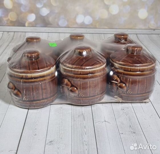 Горшочки (кокотники) 6 шт по 200 мл