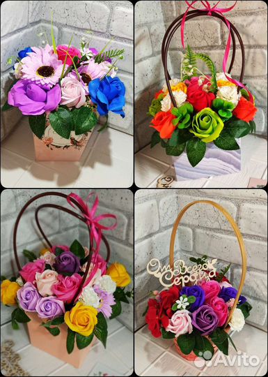 Букет мыльных роз на 1 сентября