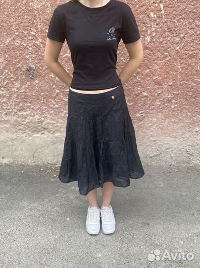 Юбка миди черная