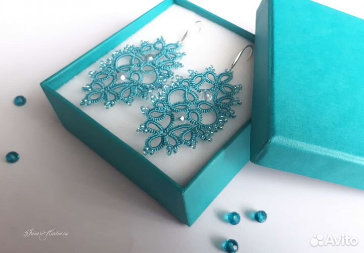 Серьги фриволите