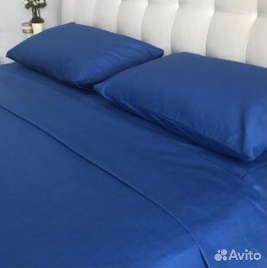Комплект «Синий», сатин однотонный 100 хлопок