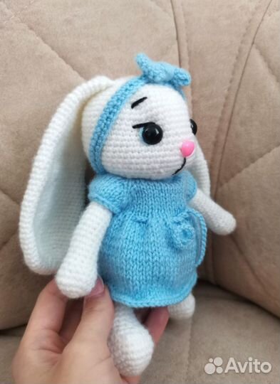 Зайка амигуруми игрушка ручной работы