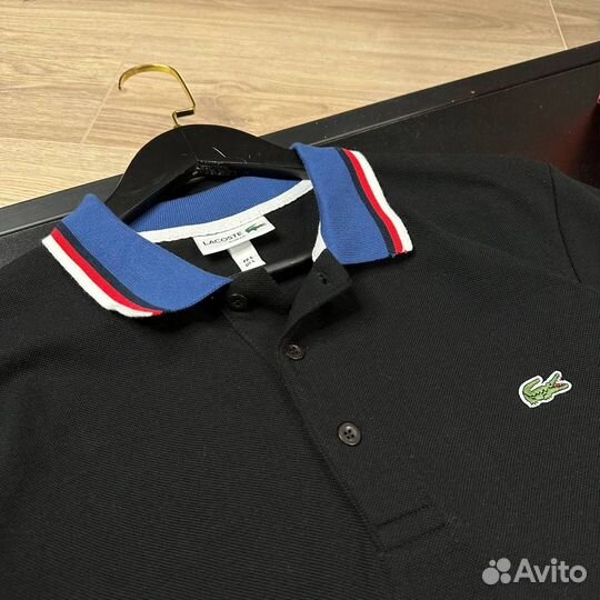 Поло Lacoste черное