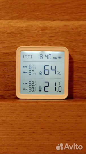 Датчик температуры и влажности Wifi Tuya + Алиса
