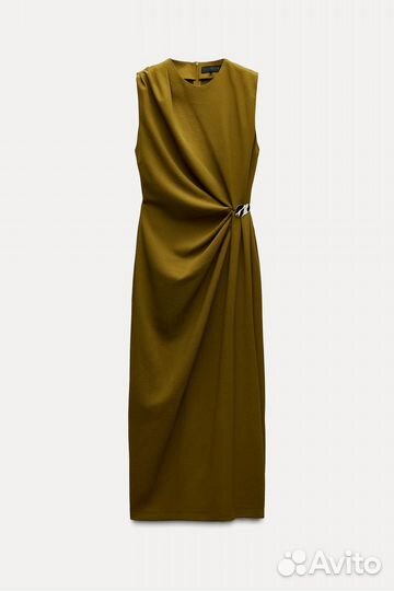 Платье zara миди С драпировкой И деталями