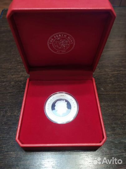 Серебряная монета Елизавета II Австралия 1 доллар