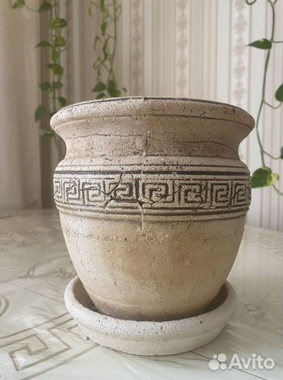 Цветочные горшки из шамотной глины