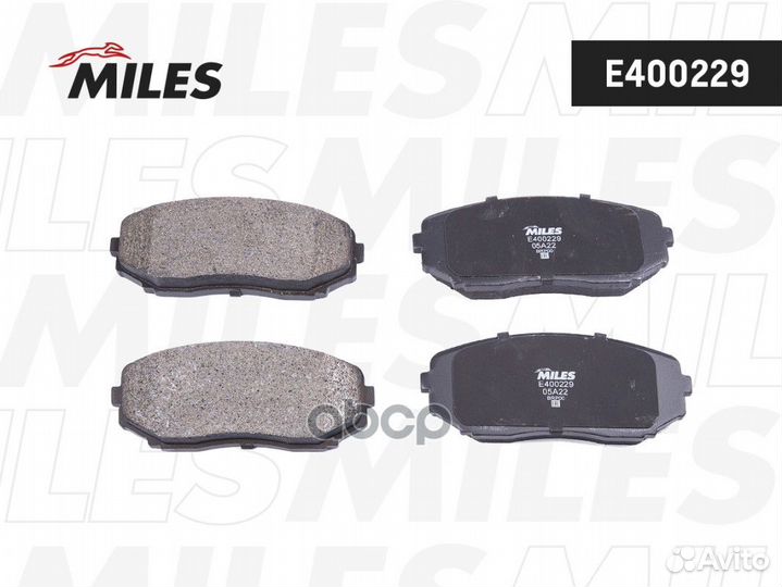 Колодки тормозные дисковые перед E400229 Miles