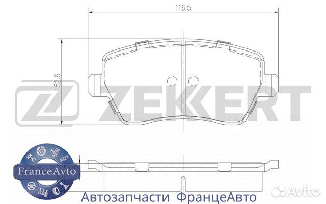 Колодки тормозные передние Renault Clio III, Kango