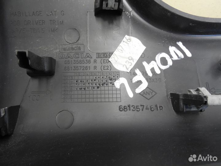 Накладка (кузов внутри) Duster 2012