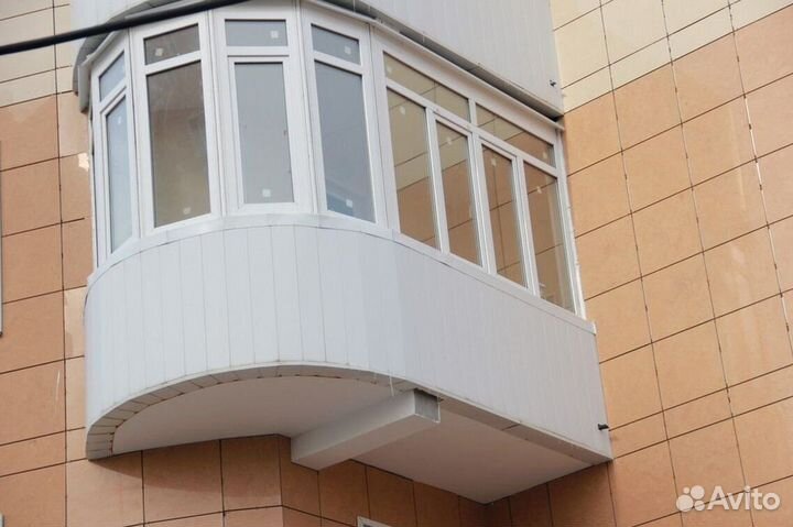 Остекление балконов и лоджий под ключ D2606