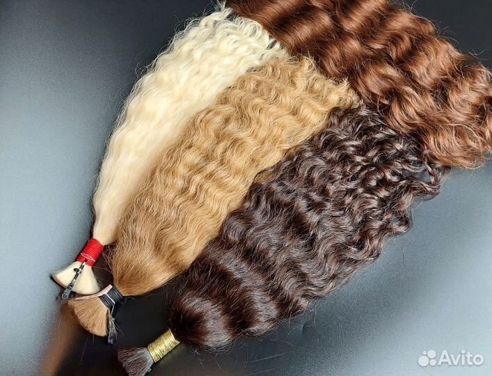 Волосы для наращивания Exclusive +, кудри, опт
