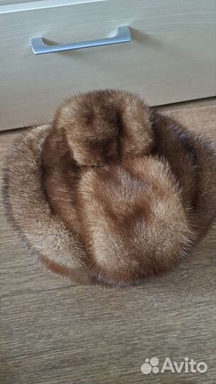 Норковая шапка мужская бу