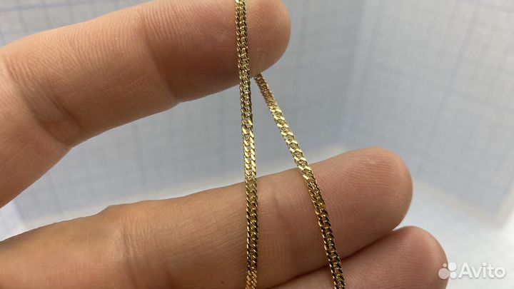 Золотая цепь панцирная 45 желтое