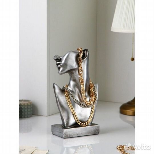 Бюст для украшений, 30 см, серебро, Иран, 1 сорт