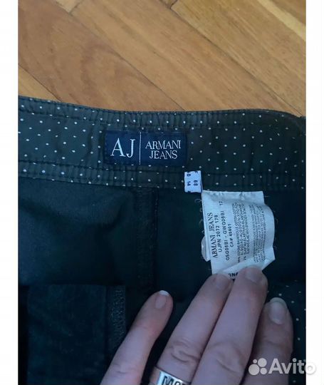 Armani jeans Черная хлопковая юбка миди