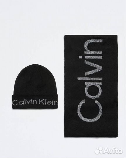 Комплект calvin klein шапка +шарф