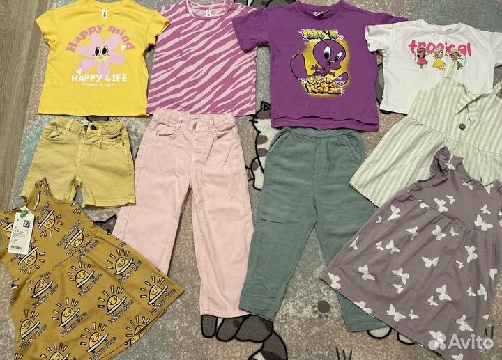 Пакет летних вещей на девочку 104 zara sela