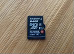 Карта памяти Kingston 64GB MicroSD XC 10klass