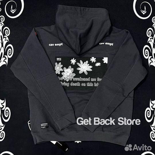 Худи CavEmpt цветы оверсайз