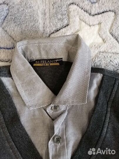 Школьный костюм для мальчика 128 серый