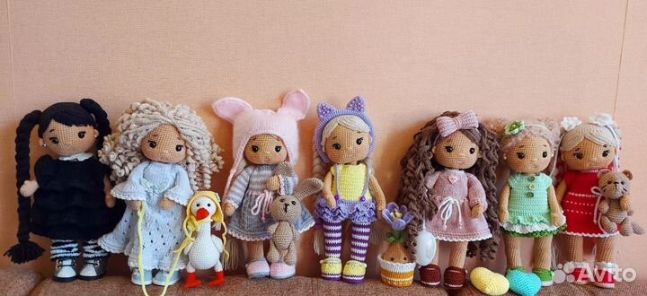 Кукла вязанная ручной работы
