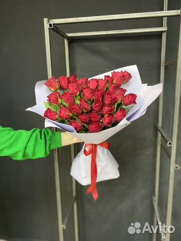 Букет из красных роз 50см