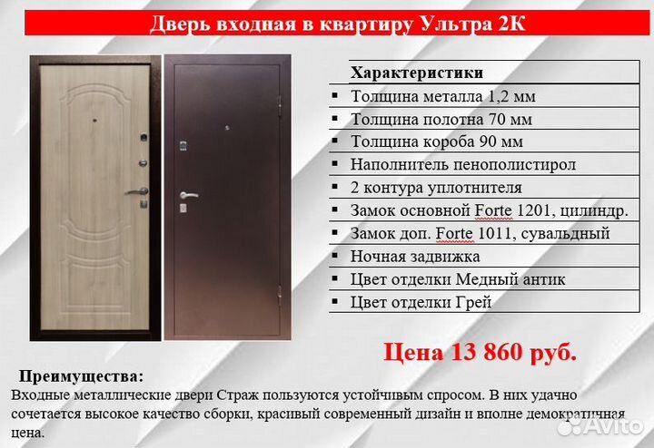 Входные металлические двери