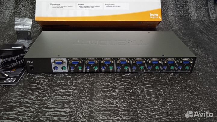 Коммутатор KVM trendnet TK-801R, 924494