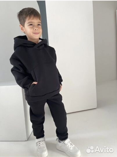 Детский теплый костюм из футера 104