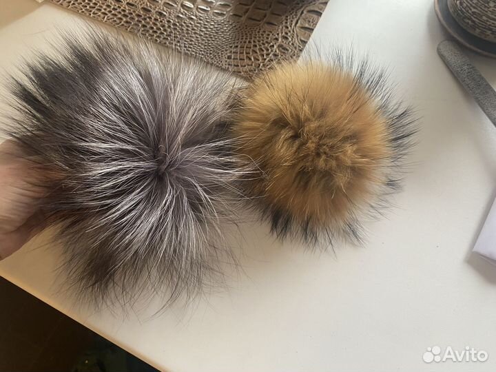 Помпон из натурального меха