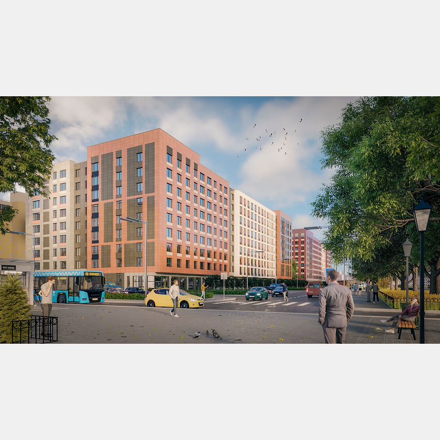 1-к. квартира, 36,6 м², 8/9 эт.