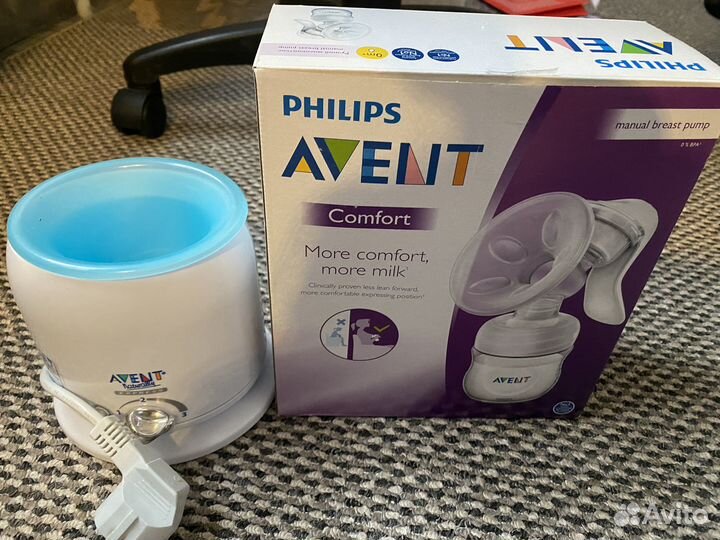 Подогреватель для бутылочек avent, молокоотсос