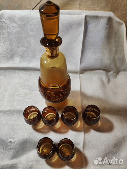 Графин с рюмками коньячный Bohemia