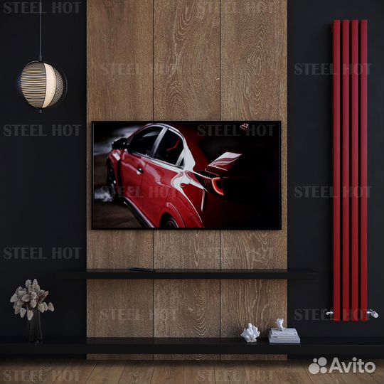 Трубчатые дизайнерские радиаторы Steel Hot V 40x40