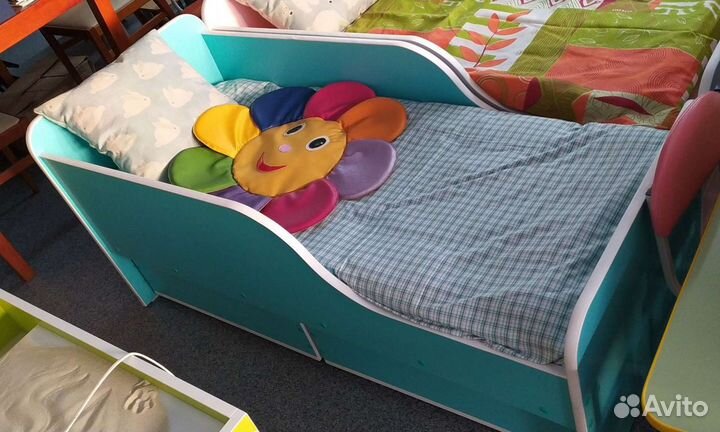 Кровать детская Санки с ящиками