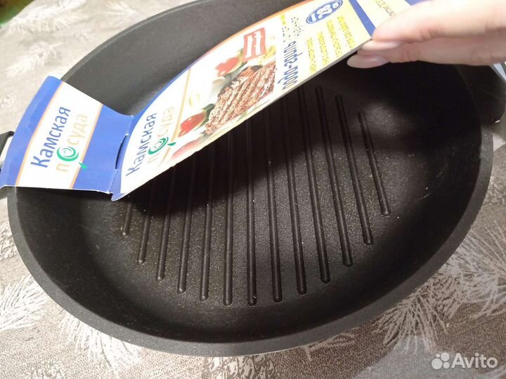 Сковорода гриль чугунная 28см новая