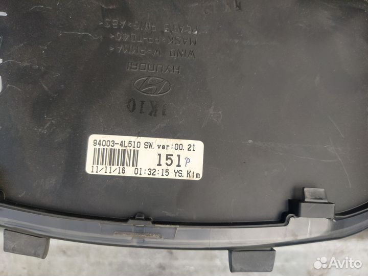 Панель приборов Hyundai Solaris