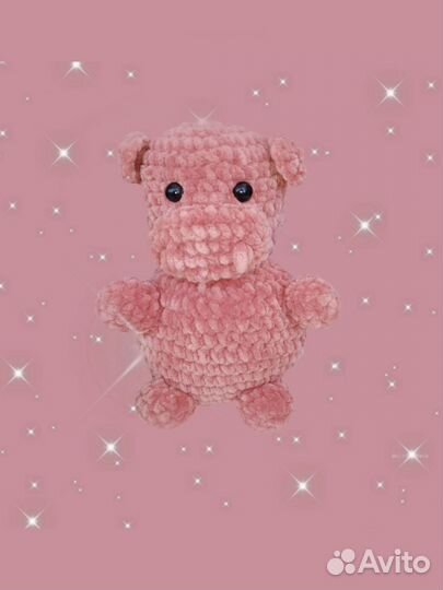 Вязаный бегемотик