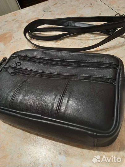Барсетка кожаная мужская новая