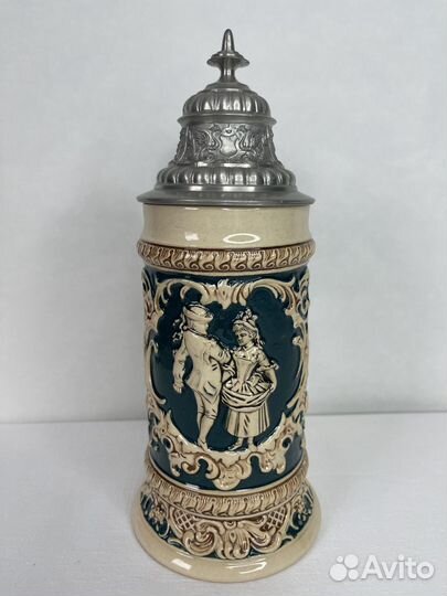 Антикварная пивная кружка Густав Тинвибель