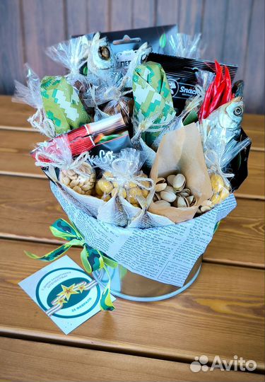 Съедобные букеты для мужчин к 23 февраля