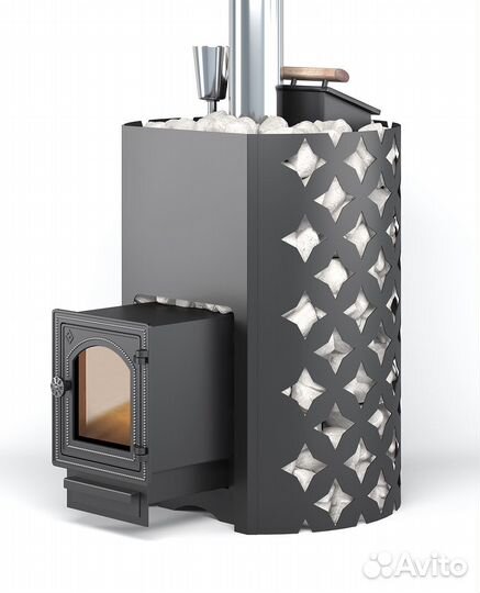 Чугунная печь для бани этна 18 (дт-4С) Закрытая ка